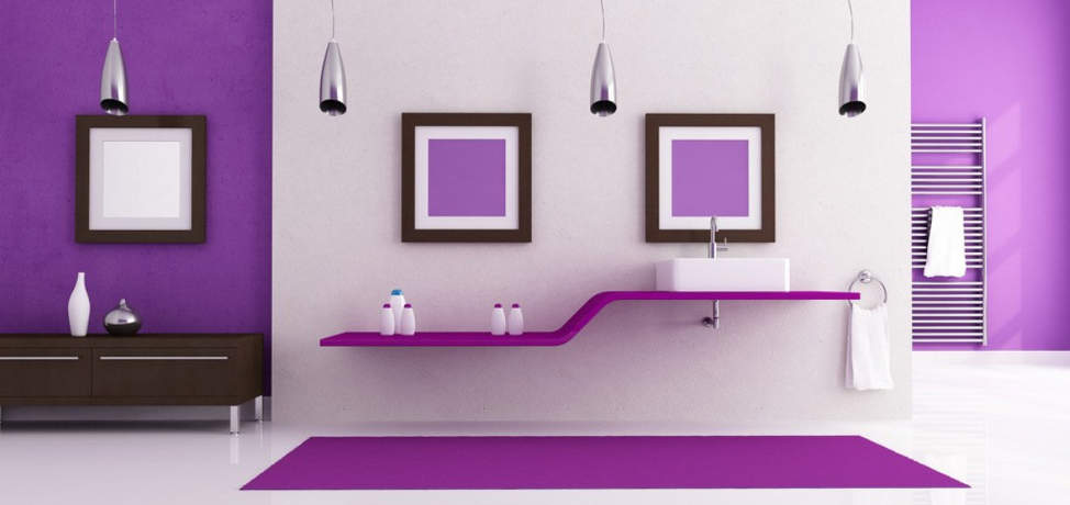Purple bathroom designs and ideas